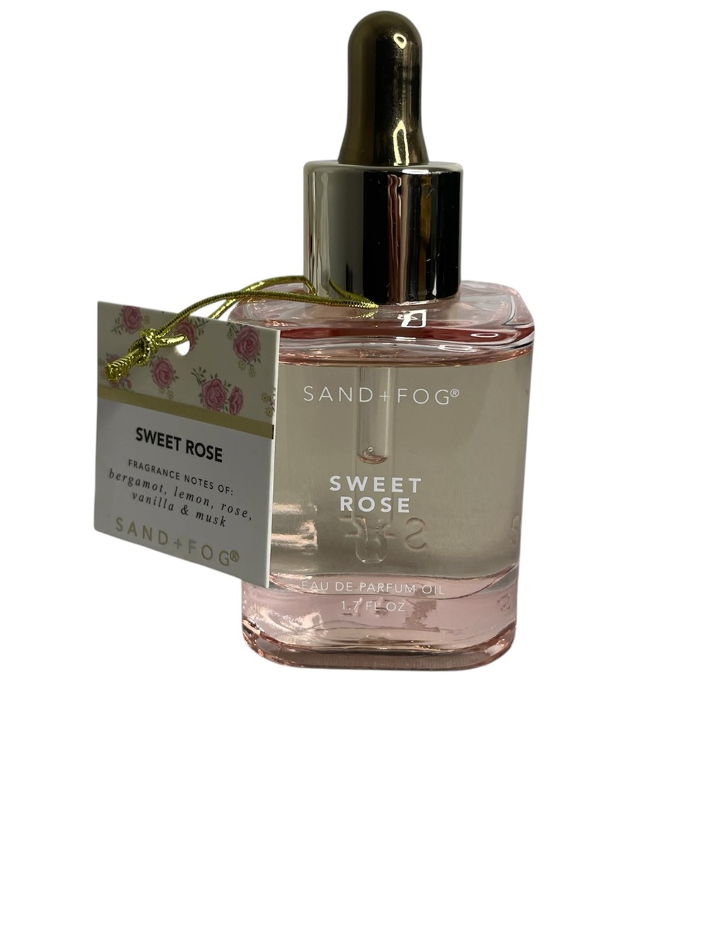 Sand+Fog Sweet Rose Fragrance Oil - Pink Dropper Bottle